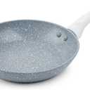 Brooklyn Steel Co. Milky Way Nonstick Aluminum Forged Silicone Handle Fry Pan - 8" - Light Grey and Food Storage