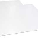 Dimex Office Chair Mat for LowPile Carpet 45" x 53" Clear Desk Floor Protector with Lip, Smooth Glide PVC for Rolling Chairs, 45" X 53" X .11"