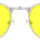 AMBEYE TR90 Frame Night Driving Glasses with Yellow Lens for Drivers, Cycling & Outdoor Activities, Men & Women(Clear)