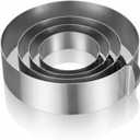 Amylove 12 Inch Round Cookie Cutter Adjustable Circle Cookie Cutter Stainless Steel Round Cake Trimmer for Baking Kit Mousse Layered Cake Biscuit Food Tiramisu Pastry