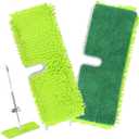 18" 2-Sided Mop Pads for Libman 18" 2-Sided Microfiber Dust Mop | Hardwood Floor Mop - Dual-Action Flip Mop - Double Sided Replacement Pad for Dry/Wet Use - Hard Surface Floor Duster Mop Head - 2Pack