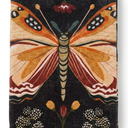 Lahome Black Floral 3x5 Washable Rug,Ultra Thin Bedroom Area Rugs for Dorm Entryway, Boho Butterfly Non Slip Bedside Rug,Stain Resistant Small Throw Carpet for Nursery Girls Kids Room