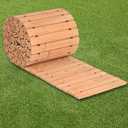 Amazon.com: VEVOR Wooden Garden Pathway, 24 ft L x 17 in W, Non-Slip Straight Garden Walkway, Roll Out Cedar Outdoor Walkway Path with Wire Rope Connection, Decorative Paver for Backyard Wedding Party : Everything Else