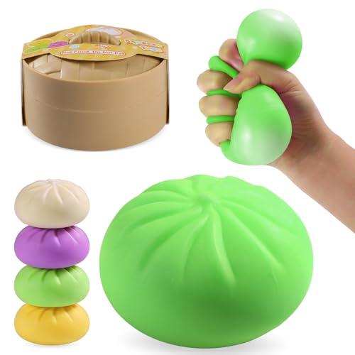 Dumpling Squishy Mystery Box, Dumplings Squeeze Stress Balls for Kids & Adults, Sensory Fidget Toys for Anxiety Relief, Crazy Fun Squishy Dumpling Ideal Gift for Boys,Girls,Teens(Green)