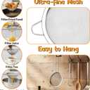 7Pcs Stainless Steel Colander Set, Rice Strainer with Mixing Bowl, 3/4/5QT Large Capacity Microporous Colander with Handle, Mesh Strainer for Washing and Draining Vegetables, Fruit, Dishwasher Safe