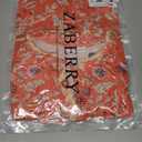 ZABERRY Womens Casual Summer Dresses Drawstring V Neck Tiered Boho Floral Sundress Vacation Mini Dress M