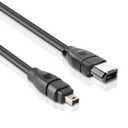 6 Pin to 4 Pin Firewire Cable iLink DV Cable Firewire 400 IEEE 1394a Cord for Computer Laptop PC to Camera Camcorder (6ft,6Pin to 4Pin)