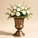 Antique Vases Urn Planters, Vintage Metal Flower Pots for Outdoor Plants
Vintage Iron Style Pedestal Planter for Front Door Porch Patio Garden, 9" Vintage Iron for Anniversary Ceremony Banquets 4Pcs