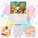 Bimkole Framed Paint by Numbers Kit for Adults Colorful Wolf, DIY Oil Painting on Canvas with Frame, Animals Paint by Numbers Set for Home Wall Decor 8x12 Inch/20x30 cm