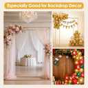 4.95 * 6.56 FT Metal Arbor Frame Stand, Garden Arch Trellis for Plants, Wedding Decor Backdrop Flower Stand, Gold