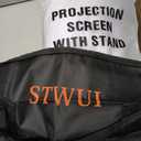 STWUI Outdoor-Projector-Screen-with-Stand - 120 inch Portable Projector Screen Indoor Outdoor Projector Screens 16:9 4K HD Lightweight Movie Screen with Carry Bag for Backyard Movie Night
