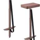 Pack of 2 Padded Camo Marsh Seats with Ground Stakes, Adjustable Mud Hunting Chairs for Duck Blind, Folding Swamp Seat for Deer Waterfowl Turkey Hunt Camping Outdoors (Brown)