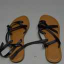 Women's Gladiator Flat Sandals Fisherman Strappy Sandals Ankle Strap Sandals (7, Black)