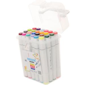 jojofuny 24Pcs Dual Tip Watercolor Paint Markers for Washable Art Pens for Mug Ceramic Glass Wood Canvas for Beginners and Artists