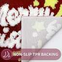 Red Bathroom Rugs Christmas Bath Mat Extra Thick Soft Absorbent Bathroom Mat Non Slip Washable Quick Dry for Christmas Decorations, 31" x 20"