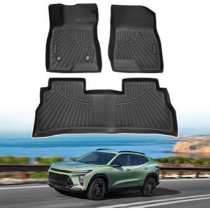 Powerty Floor Mats for 2024 2025 2026 Chevrolet/Chevy Trax Accessories All Weather Floor Liner 3D TPE 1st & 2nd Row Floor Mat Heavy-Duty Floor Liners