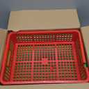 Fun Express Stackable Storage Bins 13x9.75x3 Inch - 6 Pack Colorful Plastic Storage Baskets with Handles for Classroom Organization | Paper Trays for Teachers, Office Storage & Home Organizing