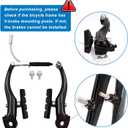V-Type Bike Brake Set, Complete Universal Bike Front and Rear MTB Brake, Bicycle Brakes, Inner and Outer Cables, Include Brakes Lever Calipers Multi-Tool Wrenches