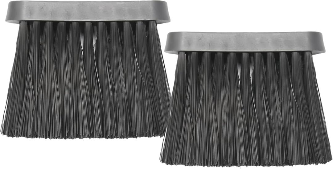 2 Pieces Chimney Bench Brushes Oblong Fireplace Brush Horse Hair Soft Bristles Dust Brush Replacement Head for Hearth Tidy Car Fireplace Fire Pit Wood Burning Stove