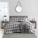 Nautica- Queen Comforter Set, Reversible Microsuede Bedding with Matching Sham(s), Casual Home Decor (Lewes Grey, Queen)