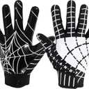 Youth Football Gloves Kid Receiver Gloves Boys Girls Unmatched Grip Great Gift (Black and White)