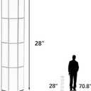 Mirror Floor Vase 28 inch High, Silver Decorative Glass Tall Vases for Decor Living Room Large Big Cylinder Standing Vase for Bedroom Home Corner Indoor Office