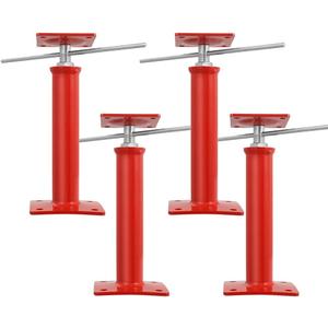 4 Pack House Jacks for Leveling Crawlspace, 11"  16" Height Range, 11023 lbs Max Load Capacity, House Floor Jacks Post Pole for Leveling