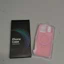 Magnetic Compatible with iPhone 15 Case with Stand [Military Grade Drop Tested][Compatible with Magnet] Ring Translucent Slim Hard Back Soft Edge, Pink 