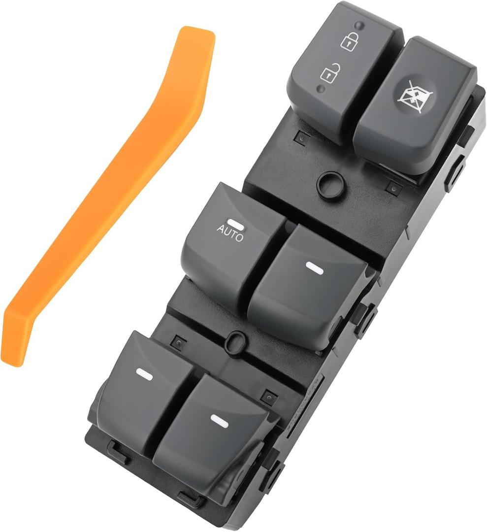 93570-3X000RAS Gray Master Power Window Switch Compatible with Elantra 2011 2012 2013 2014 2015 1.8L 2.0L L4 (AUTO) (Grey)