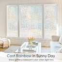 Rabbitgoo Window Privacy Film Stained Glass Window Film, Mosaic Rainbow Decorative Glass Cling, Removable Static Cling Tint UV Blocking, Non-Adhesive Privacy Covering for Home, 23.6 x 118.1 inches
