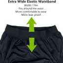 AQX Adult Diaper Cover for Incontinence, High Waist Active Waterproof Latex Pants, Noiseless Reusable Washable Pull Up Plastic Pants (NC High Waist L)