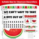 2 x Summer Watermelon Countdown Bulletin Board Set Hello Welcome Summer Classroom Decoration Back to School Bulletin Board Colorful Wall Sticker Peel and Stick Cutouts for Classroom Chalkboard Wall Decor