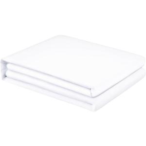 FreshCulture Twin Flat Sheet - Hotel Quality Twin Flat Sheet Only - Brushed Microfiber Top Sheet - Ultra Soft & Breathable - Wrinkle-Free - Easy Care - Single Flat Sheet (Twin, White)