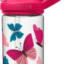 CamelBak Eddy+ Kids Bite Valve Straw Tritan Water Bottle (Colorblock Butterflies)