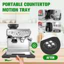 Appliance Slider 360 Rolling Tray for Coffee Maker Bamboo Coffee Pot Slider Tray for Countertop Rotation Sliding Tray with Wheels, Appliances Mat Easily from Under The Cabinet Black(15.7"13")