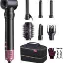 Air Wrap Hair Styler, Fast Drying Blow Dryer & Curling Styling Tool, Hot Air Styler No Heat Damage, Hot Air Styler Wrap for Curling Volumizing Straightening Styling Pink