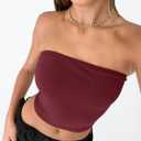 Trendy Queen Womens Tube Tops Strapless Crop Tops Basic Backless Sleeveless Going Out 2026 Spring Outfits Summer Clothes (XS)