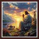 Magxvouy Cross Stitch Kits Stamped Full Range of Embroidery Kits,Cross Stitch Patterns Needlework Kits for Beginners 11CT Printed Kits& Jesus' Prayer 18x18 inch