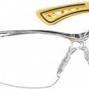 Bolle Safety Rush+ Safety Glasses, Small Yellow & Black Frame, Clear Lenses