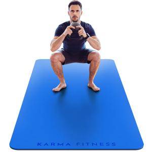 Large Workout Mat - 10mm Extra Thick Exercise Mat & Wide Yoga Mat, 72"x32" | Carry Bag Included, Non-Slip Textured TPE, Reversible Design, Home Workouts, Pilates, HIIT and Stretching