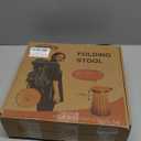 2026 Upgraded XXL Collapsible Stool with Thick Cushion,19.7"H-11.8"D Telescoping Folding Stool for Adults, More Sturdy Camping Stools with Load Capacity 1000lbs for Outdoor,Garden,Fishing,Hiking (Purple)