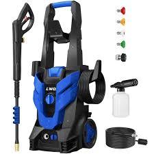 Electric Pressure Washer, 4500 Max PSI 2.5 Max GPM High Pressure Cleaning Machine with 4 Quick Connect Nozzles Set, Soap Tank and 23FT Pressure Hose for Cars/Fences/Driveways/Patios/Home Cleaning Electric Pressure Washer, 4500 Max PSI 2.5 Max GPM High Pressure Cleaning Machine with 4 Quick Connect Nozzles Set, Soap Tank and 23FT Pressure Hose for Cars/Fences/Driveways/Patios/Home Cleaning