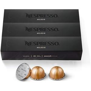 Nespresso Capsules Vertuo, Melozio, Medium Roast Coffee, 30-Count Coffee Pods, Brews 7.8oz. BB 02/28/27