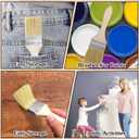 Chip Paint Brushes Bulk 2 Inch Natural Bristle Wooden Satin Brushes for Paint, Wood, Glue, Varnish, Wood, Wall, Art and Craft Supplies (Pack of 100)