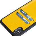 Venito Cosa Leather Wallet Case Compatible with iPhone XS Max (6.5 inch) Extra Secure with Padded Back Cover - Yellow