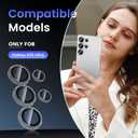 Tensea (3+2PCS Compatible with Samsung Galaxy S25 Ultra Camera Lens Protector, 9H Tempered Glass Camera Cover Screen Protector Metal Individual Ring [Installation Tray][Case Friendly] (Clear)