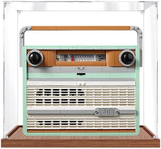 Upgraded 3MM Display Case for Lego 10334 Retro Radio Building Set,Dustproof Clear Display Case Compatible with Lego 10334(Not Include The Model)