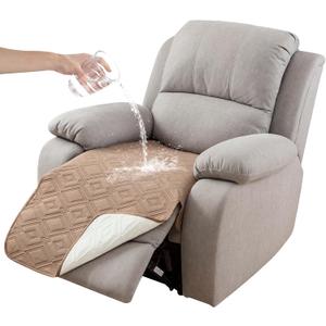Genina 100% Waterproof Recliner Chair Covers, Anti-Slip Recliner Cover Dog Chair Cover Furniture Protector, Chair Sofa Slipcover for Pets Dogs, 1 Piece (Camel, Recliner)