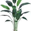 Artificial Bird of Paradise Plant 6 ft(72 in) Fake Palm Tree for Indoor Outdoor Modern Decor Faux Plants for Home Office Perfect Housewarming Gift with 17 Trunks Faux Leaves 1 Pack