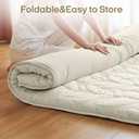 ZonLi Japanese Floor Mattress Futon Mattress Twin Size, 4" Thicken Roll Up Tatami Mat 100% Cotton Washable Cover, Portable & Foldable Floor Bed Mattress for Sleeping, Dormitory, Adult Kids, Khaki